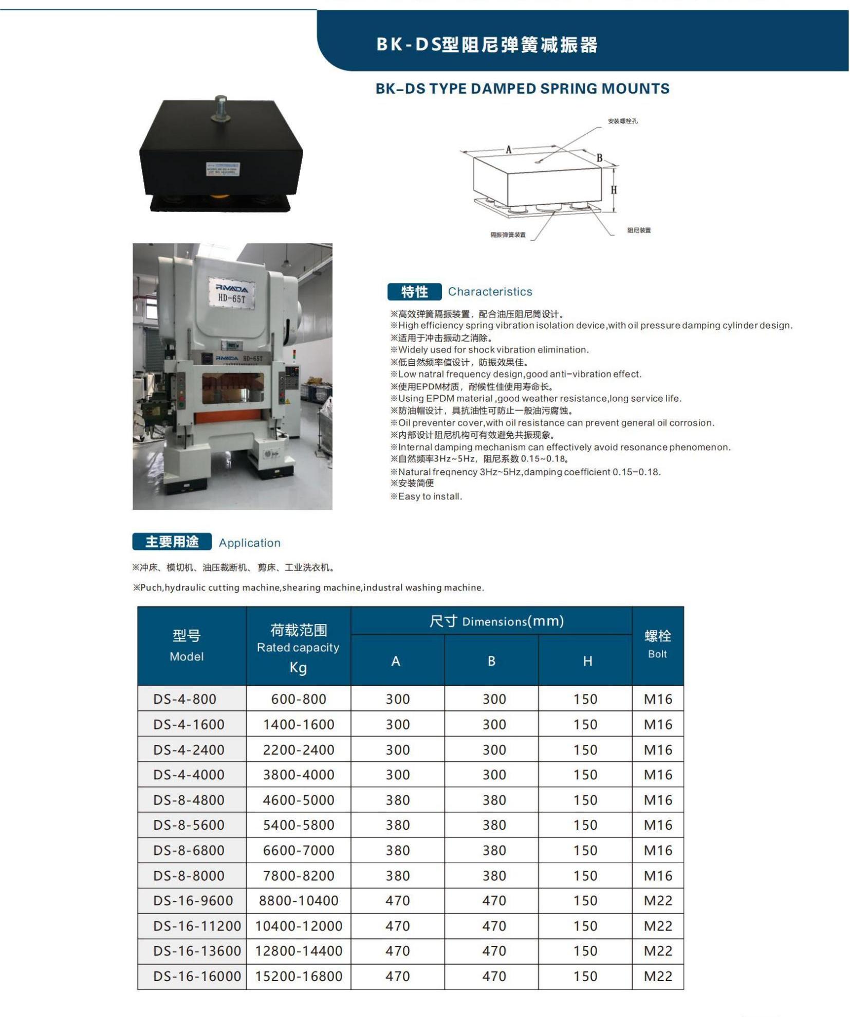 BK-DS型阻尼彈簧減振器